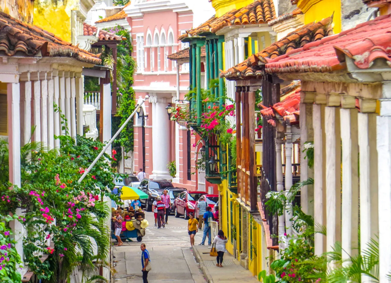 Colourful city buildings in Columbia - Cadillac Travel, Detroit, MI