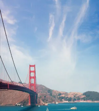Golden gate bridge with clear blue sky - Cadillac Travel