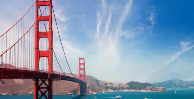 Golden gate bridge with clear blue sky - Cadillac Travel